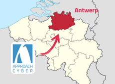 A map showing the province of Antwerp, where Approach is opening a new office