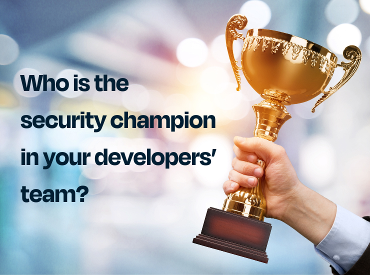 Cover for article "who is the security champion in your developers' team"